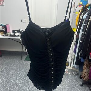 nOir Jewelry Black Ruched Women's Top